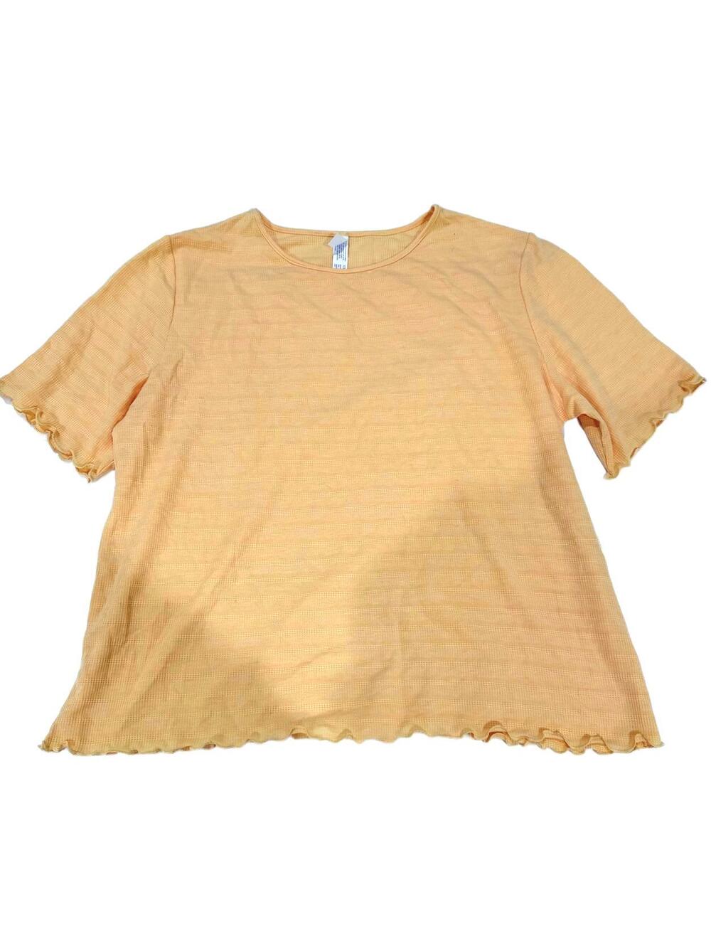 NWT Stars Above Orange Knit Short Sleeve Pajama Top XXL Coquette Lounge Soft